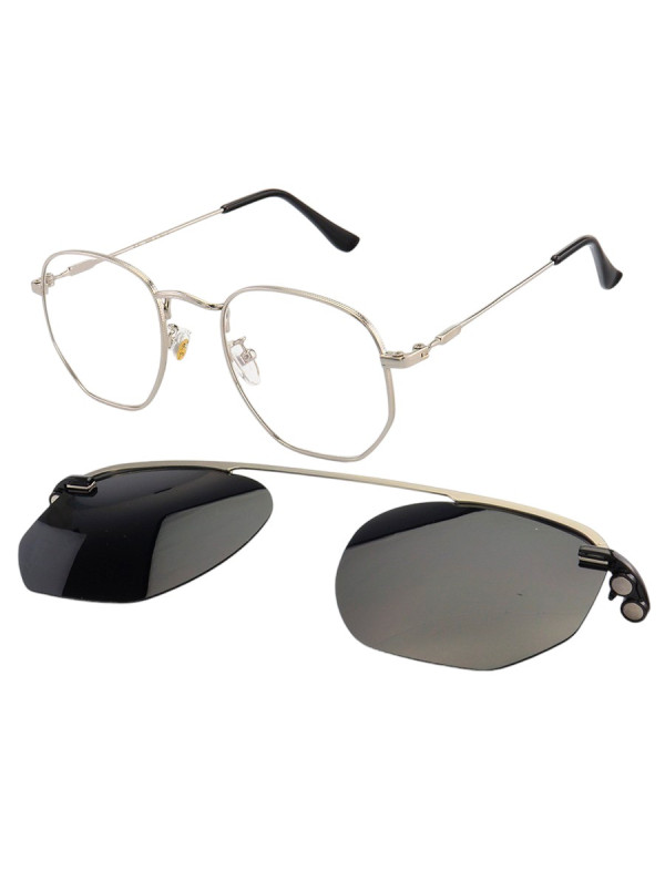 Armacao de Óculos Clipon Hexagonal RB6167 Prata